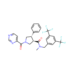 CN(Cc1cc(C(F)(F)F)cc(C(F)(F)F)c1)C(=O)[C@H]1CN(C(=O)c2ccncn2)C[C@@H]1c1ccccc1 ZINC000028824694