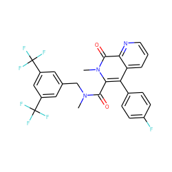 CN(Cc1cc(C(F)(F)F)cc(C(F)(F)F)c1)C(=O)c1c(-c2ccc(F)cc2)c2cccnc2c(=O)n1C ZINC000001544128