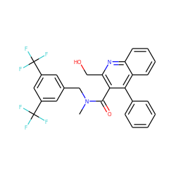 CN(Cc1cc(C(F)(F)F)cc(C(F)(F)F)c1)C(=O)c1c(CO)nc2ccccc2c1-c1ccccc1 ZINC000013559601