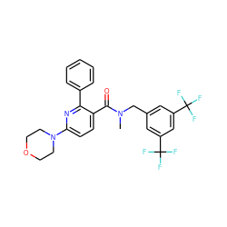 CN(Cc1cc(C(F)(F)F)cc(C(F)(F)F)c1)C(=O)c1ccc(N2CCOCC2)nc1-c1ccccc1 ZINC000028127788