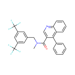 CN(Cc1cc(C(F)(F)F)cc(C(F)(F)F)c1)C(=O)c1cnc2ccccc2c1-c1ccccc1 ZINC000013559598