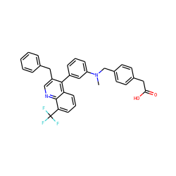 CN(Cc1ccc(CC(=O)O)cc1)c1cccc(-c2c(Cc3ccccc3)cnc3c(C(F)(F)F)cccc23)c1 ZINC000014972500