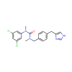 CN(Cc1ccc(Cc2c[nH]cn2)cc1)C(=O)N(C)c1cc(Cl)cc(Cl)c1 ZINC000028087303