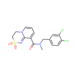 CN(Cc1ccc(Cl)c(Cl)c1)C(=O)C1=CC=CN2CCS(=O)(=O)N=C12 ZINC000007988118