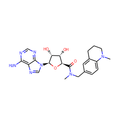 CN(Cc1ccc2c(c1)CCCN2C)C(=O)[C@H]1O[C@@H](n2cnc3c(N)ncnc32)[C@H](O)[C@@H]1O ZINC000095569425