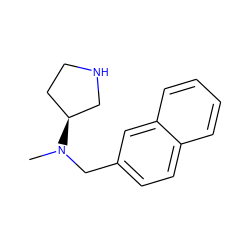 CN(Cc1ccc2ccccc2c1)[C@H]1CCNC1 ZINC000040834681