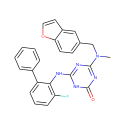 CN(Cc1ccc2occc2c1)c1nc(Nc2c(F)cccc2-c2ccccc2)[nH]c(=O)n1 ZINC000064527186