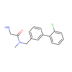 CN(Cc1cccc(-c2ccccc2Cl)c1)C(=O)CN ZINC001772608453