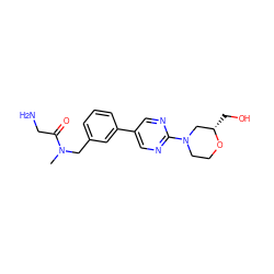 CN(Cc1cccc(-c2cnc(N3CCO[C@@H](CO)C3)nc2)c1)C(=O)CN ZINC000143001401