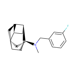 CN(Cc1cccc(F)c1)[C@H]1[C@H]2[C@H]3C[C@@H]4[C@H]5[C@@H](C[C@H]42)[C@@H]1[C@@H]53 ZINC000254010541