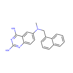 CN(Cc1cccc2ccccc12)c1ccc2nc(N)nc(N)c2c1 ZINC000003814866