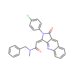 CN(Cc1ccccc1)C(=O)/C=C1\c2nc3ccccc3cc2C(=O)N1c1ccc(Cl)cc1 ZINC000027426618