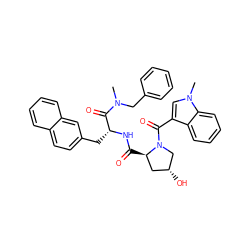 CN(Cc1ccccc1)C(=O)[C@@H](Cc1ccc2ccccc2c1)NC(=O)[C@@H]1C[C@@H](O)CN1C(=O)c1cn(C)c2ccccc12 ZINC000014953505