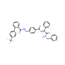 CN(Cc1ccccc1)C(=O)[C@@H](NC(=O)c1ccc(CNC(=O)c2ccccc2-c2ccc(C(F)(F)F)cc2)cc1)c1ccccc1 ZINC000049938053