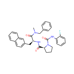 CN(Cc1ccccc1)C(=O)[C@H](Cc1ccc2ccccc2c1)NC(=O)[C@@H]1CCCN1C(=O)Nc1ccccc1F ZINC000026939911