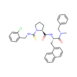 CN(Cc1ccccc1)C(=O)[C@H](Cc1cccc2ccccc12)NC(=O)[C@@H]1CCCN1C(=S)NCc1ccccc1Cl ZINC000026937481