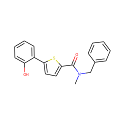 CN(Cc1ccccc1)C(=O)c1ccc(-c2ccccc2O)s1 ZINC000073170110