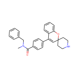 CN(Cc1ccccc1)C(=O)c1ccc(C2=CC3(CCNCC3)Oc3ccccc32)cc1 ZINC000043062914