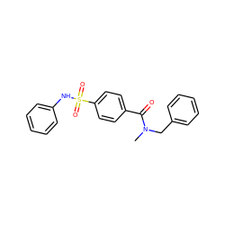 CN(Cc1ccccc1)C(=O)c1ccc(S(=O)(=O)Nc2ccccc2)cc1 ZINC000017334508