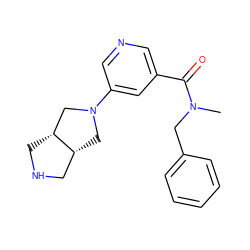 CN(Cc1ccccc1)C(=O)c1cncc(N2C[C@@H]3CNC[C@@H]3C2)c1 ZINC000073157146