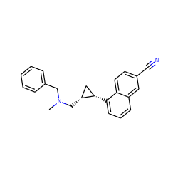 CN(Cc1ccccc1)C[C@@H]1C[C@@H]1c1cccc2cc(C#N)ccc12 ZINC000028960371