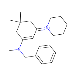 CN(Cc1ccccc1)C1=CC(=[N+]2CCCCC2)CC(C)(C)C1 ZINC000058158308