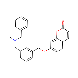 CN(Cc1ccccc1)Cc1cccc(COc2ccc3ccc(=O)oc3c2)c1 ZINC000473133400