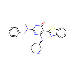 CN(Cc1ccccc1)c1nc(N[C@@H]2CCCNC2)c(-c2nc3ccccc3s2)c(=O)[nH]1 ZINC001772582663