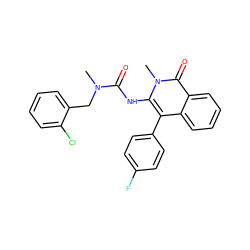 CN(Cc1ccccc1Cl)C(=O)Nc1c(-c2ccc(F)cc2)c2ccccc2c(=O)n1C ZINC000013742619