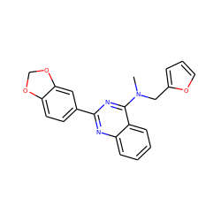 CN(Cc1ccco1)c1nc(-c2ccc3c(c2)OCO3)nc2ccccc12 ZINC000004265797