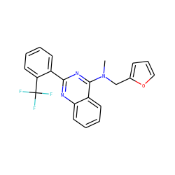 CN(Cc1ccco1)c1nc(-c2ccccc2C(F)(F)F)nc2ccccc12 ZINC000004266475