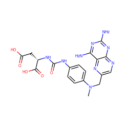 CN(Cc1cnc2nc(N)nc(N)c2n1)c1ccc(NC(=O)N[C@@H](CC(=O)O)C(=O)O)cc1 ZINC000169320015