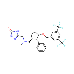 CN(Cc1n[nH]c(=O)[nH]1)C[C@H]1CC[C@H](OCc2cc(C(F)(F)F)cc(C(F)(F)F)c2)[C@@H]1c1ccccc1 ZINC000084804837