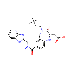 CN(Cc1nc2ncccc2[nH]1)C(=O)c1ccc2c(c1)CN(CCC(C)(C)C)C(=O)[C@H](CC(=O)O)N2 ZINC000026940020