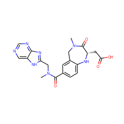 CN(Cc1nc2ncncc2[nH]1)C(=O)c1ccc2c(c1)CN(C)C(=O)[C@H](CC(=O)O)N2 ZINC000026942779