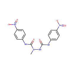 CN(NC(=O)Nc1ccc([N+](=O)[O-])cc1)C(=O)Nc1ccc([N+](=O)[O-])cc1 ZINC000095563597