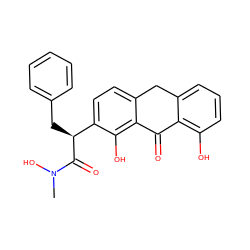 CN(O)C(=O)[C@@H](Cc1ccccc1)c1ccc2c(c1O)C(=O)c1c(O)cccc1C2 ZINC000013606225