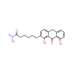 CN(O)C(=O)CCCCCc1ccc2c(c1O)C(=O)c1c(O)cccc1C2 ZINC000013606215