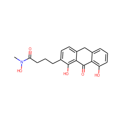 CN(O)C(=O)CCCc1ccc2c(c1O)C(=O)c1c(O)cccc1C2 ZINC000013606213