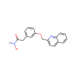 CN(O)C(=O)Cc1cccc(OCc2ccc3ccccc3n2)c1 ZINC000029489673