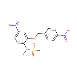 CN(c1ccc([N+](=O)[O-])cc1OCc1ccc([N+](=O)[O-])cc1)S(C)(=O)=O ZINC000035324316