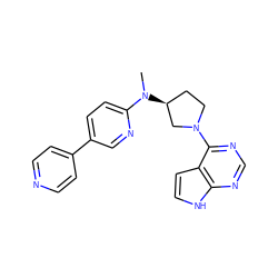 CN(c1ccc(-c2ccncc2)cn1)[C@H]1CCN(c2ncnc3[nH]ccc23)C1 ZINC000219674954