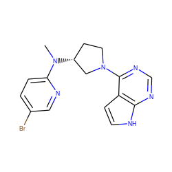 CN(c1ccc(Br)cn1)[C@@H]1CCN(c2ncnc3[nH]ccc23)C1 ZINC000114365562