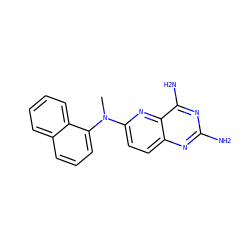 CN(c1ccc2nc(N)nc(N)c2n1)c1cccc2ccccc12 ZINC000013781977
