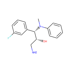 CN(c1ccccc1)[C@@H](c1cccc(F)c1)[C@H](O)CN ZINC000040829361