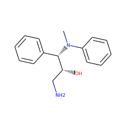 CN(c1ccccc1)[C@@H](c1ccccc1)[C@H](O)CN ZINC000040834504