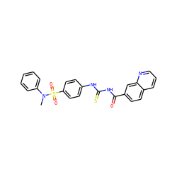 CN(c1ccccc1)S(=O)(=O)c1ccc(NC(=S)NC(=O)c2ccc3cccnc3c2)cc1 ZINC001772638030