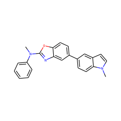 CN(c1ccccc1)c1nc2cc(-c3ccc4c(ccn4C)c3)ccc2o1 ZINC000140569048