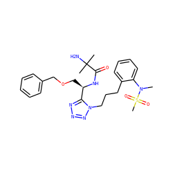 CN(c1ccccc1CCCn1nnnc1[C@@H](COCc1ccccc1)NC(=O)C(C)(C)N)S(C)(=O)=O ZINC000028825070