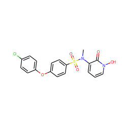 CN(c1cccn(O)c1=O)S(=O)(=O)c1ccc(Oc2ccc(Cl)cc2)cc1 ZINC000029128922